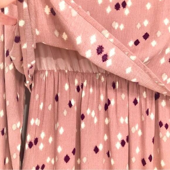 Orange Creek LA Gliks Mauve Pink Modest Diamond Print Long Sleeve Dress NEW - Picture 11 of 16